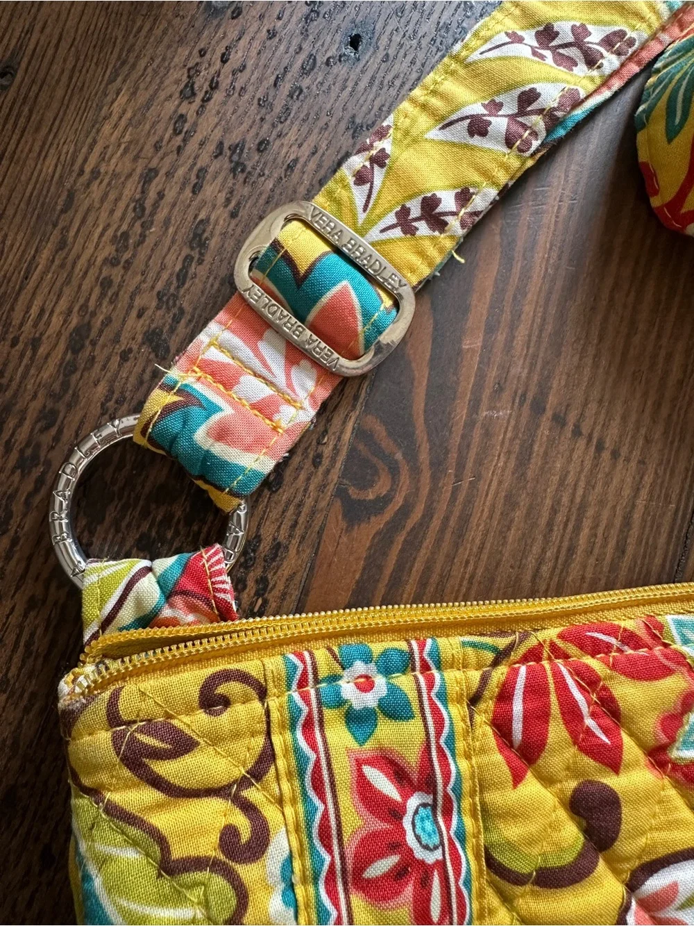 Vera Bradley Provençal Quilted Crossbody Bag Yellow Floral Retired Pattern